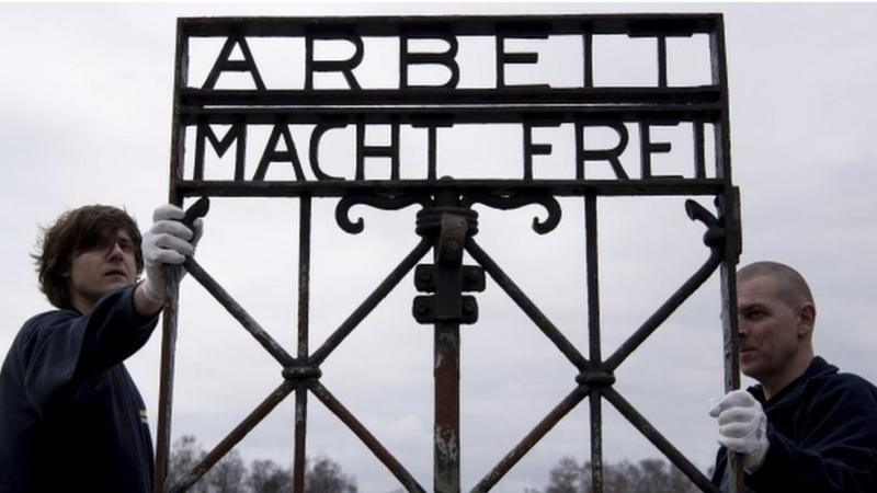 Naked Demonstrators Kill Sheep Under Auschwitz Gates Bbc News