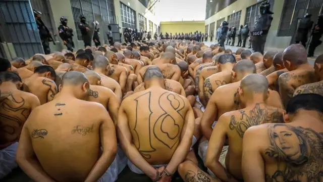 Tattoo Foto Of Thousands Of Tattooed Inmates For El Salvador Mega