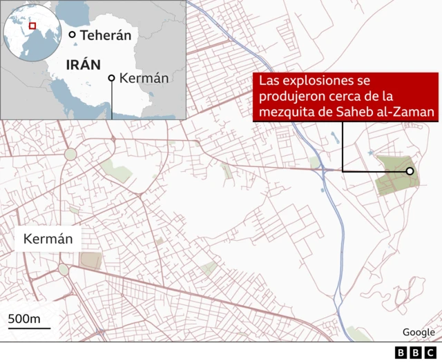 Irán al menos 84 personas mueren en dos explosiones cerca de la tumba