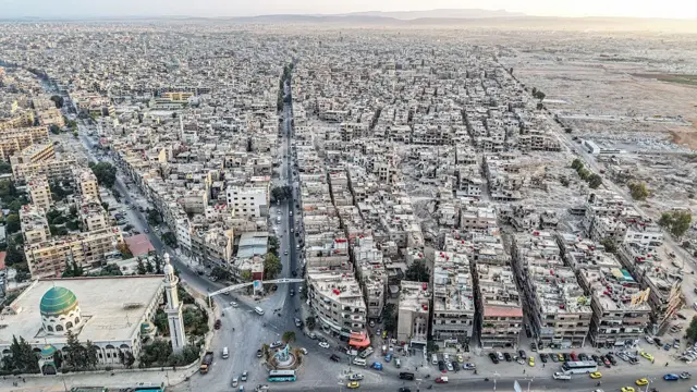 Şam'ın havadan görüntüsü.