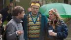 Martin Freeman, Marc Wootton and director Debbie Isitt on the set of Nativity!