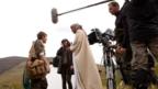 Cast and crew on the set of Salmon Fishing In The Yemen 