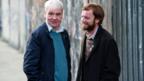 Terri Hooley on set with Richard Dormer who plays Terri in Good Vibrations