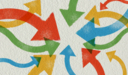 Arrows converging