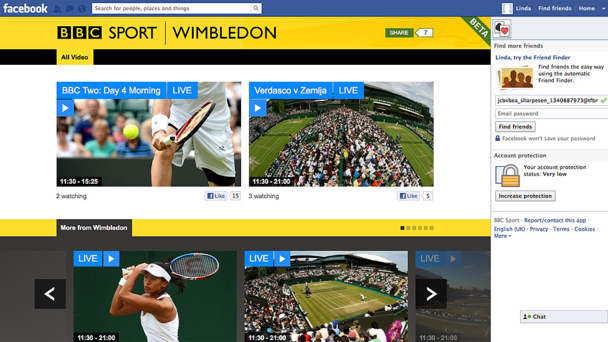 BBC Sport Facebook app