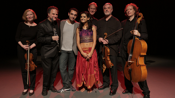 Mohammed Fairouz and Shakti Mohan at their performance in New York for BBC World News’ Collaboration Culture