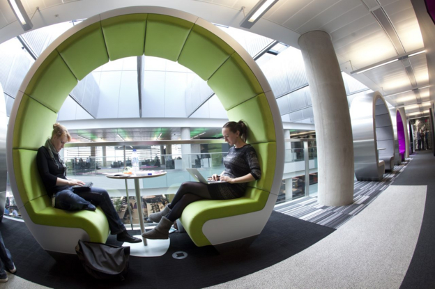 Shot of round meetings chairs at MediaCityUK