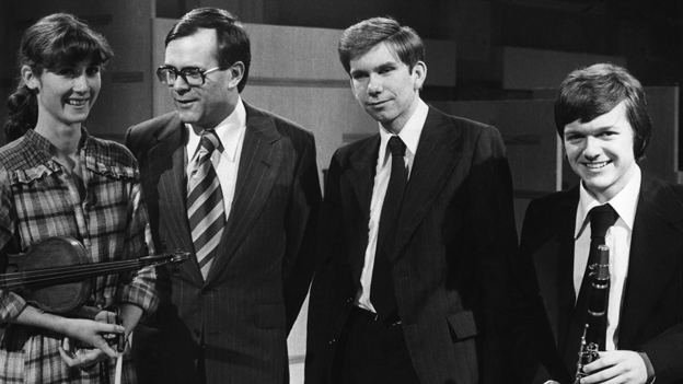 L-R: Rona Murray, Humphrey Burton , Paul Coker and Michael Collins