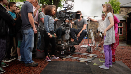 Young people on set