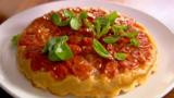 Tomato and basil tarte tatin