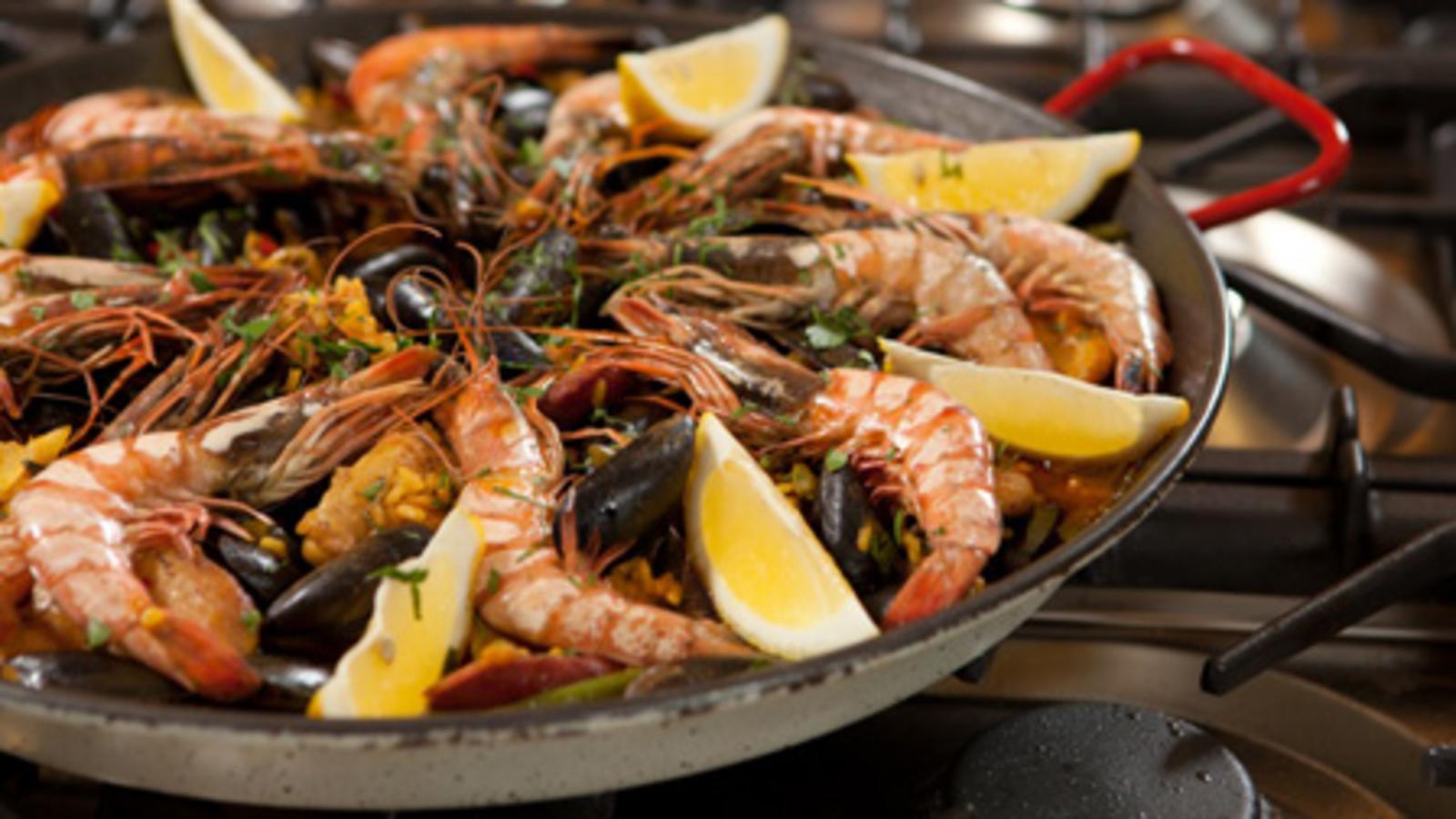 Oven baked prawn fideuà recipe BBC Food