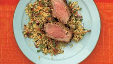 Arabian spiced rack of lamb with couscous