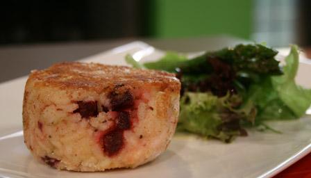 Beetroot risotto cakes