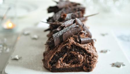 Christmas chocolate Yule log