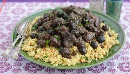 Lamb, olive and caramelised onion tagine