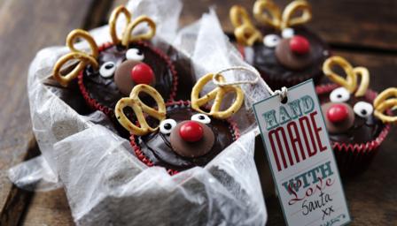 Reindeer Christmas cupcakes