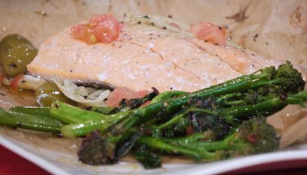 Sea trout en papillote