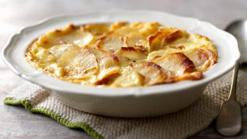 Color photo with potatoes cheese recipe