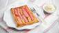 Fast rhubarb tart with mascarpone cream