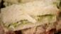 Matcha egg salad and pickled spring onion sandwich