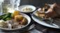 Perfect roast duck with bread sauce 