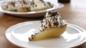Poached pears with florentines 