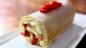 Strawberry and mascarpone Swiss roll 