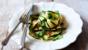 Chargrilled courgette with basil, mint, chilli and lemon