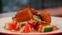 Chinese pork and watermelon salad