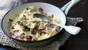 Creamy chicken, bacon and basil pasta