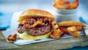 Duck burger and chips