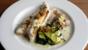Fillet of Dover sole, mussel and clam ragoût, courgette ribbons, swiss chard and a caviar cream