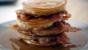 Gingerbread pancakes with parma ham and maple syrup