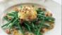 Goats' cheese with green beans and walnuts