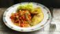 Jollof rice with fried plantains
