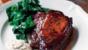 Maple-roast pork with greens