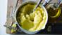 Mashed potato with garlic-infused olive oil