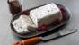 Meringue gelato cake with chocolate sauce