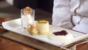 Panna cotta with passion fruit mousse and lemon and rosemary sorbet