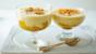 Poached peaches with zabaglione