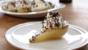 Poached pears with florentines 
