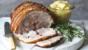 Roast pork, crackling and apple sauce
