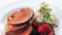 Roast lamb rump with spring onion mash