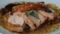 Roast loin of pork with crackling and cider gravy