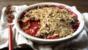 Ruby-red plum and amaretti crumble