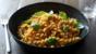 Sicilian pasta with tomatoes, garlic and almonds