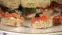 Smoked salmon and caviar finger sandwiches