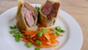Spiced fillet of lamb in filo pastry