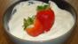 Strawberry saffron dip (shrikhand)