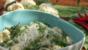 Vegetables and rice noodles in a coconut broth